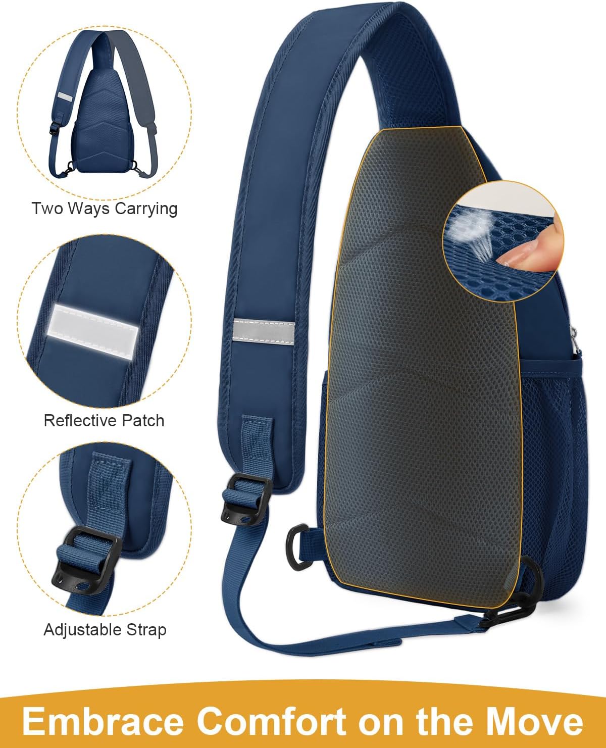 Crossbody Bags for Women Man Waterproof Sling Bag Backpack Trendy Casual Cross Body Bag with