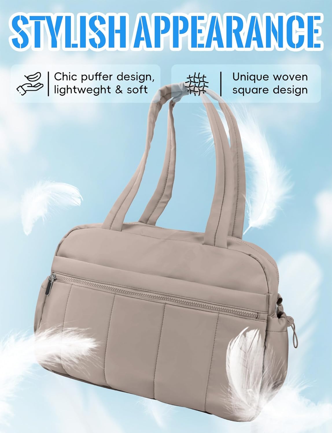 Lightweight Gym Bag with Waterproof Pocket Perfect for Travel Fitness and Daily Use dark brown