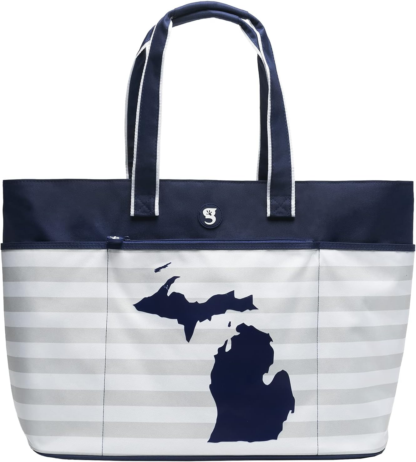 geckobrands Oversized Beach Tote – Large and Stylish Beach Bag with 4 Exterior Pockets and Zippered Internal Compartment