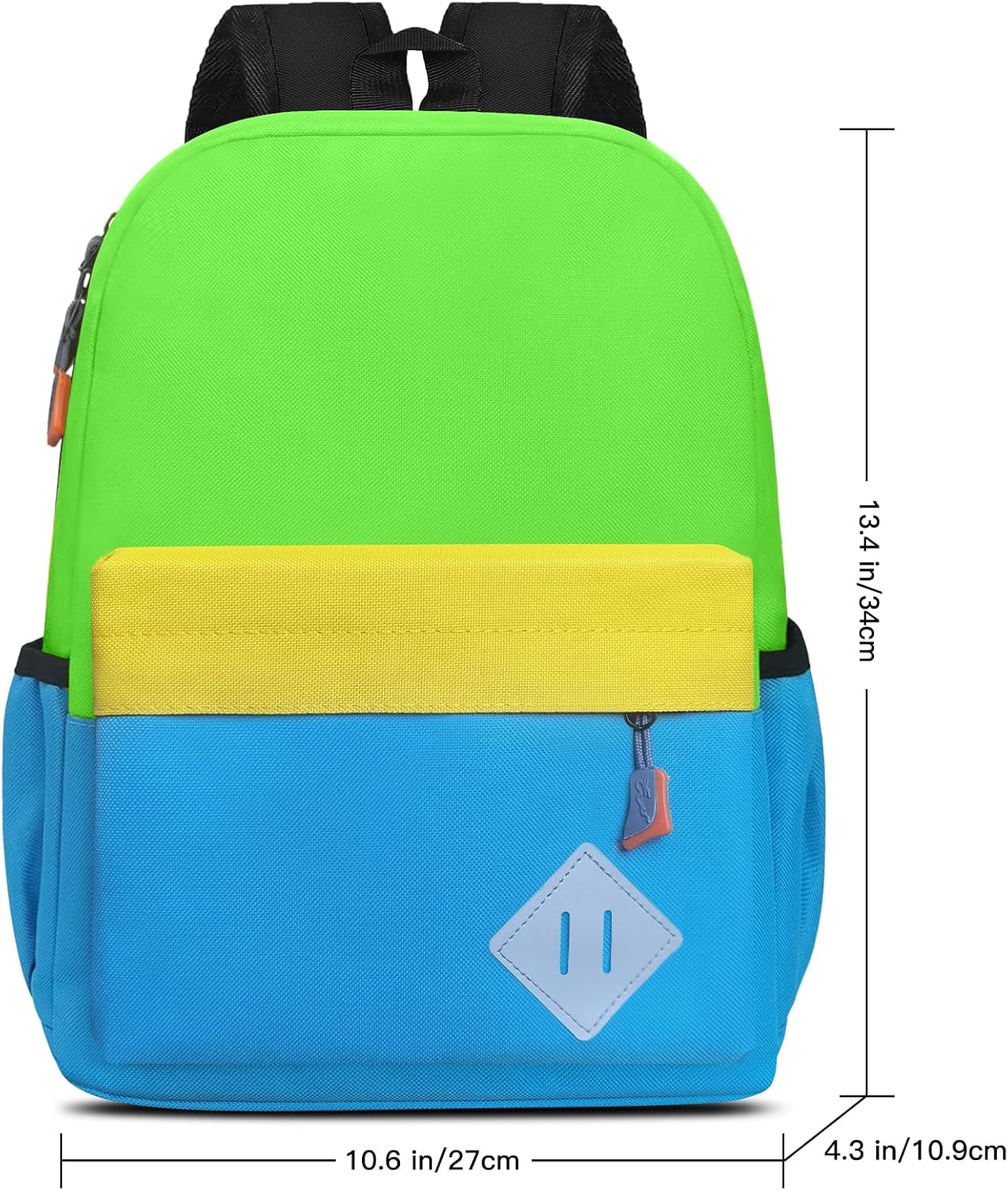 Little Kids Backpack for Girls Boys - Toddler Preschool Backpack School Bag Cute Kindergarten Backpack for Aged 3-6, Green Blue