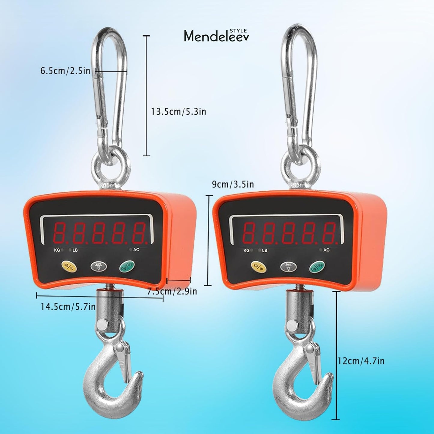 Hanging Scale Handheld 1100lb/500Kg Crane Scale Luggage Scale