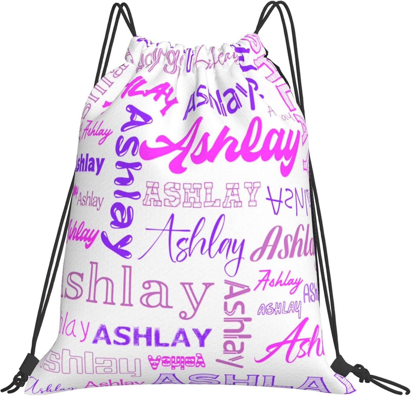 Personalized Drawstring Bag with Your Name Drawstring Backpack for Men Women Small Gym Beach