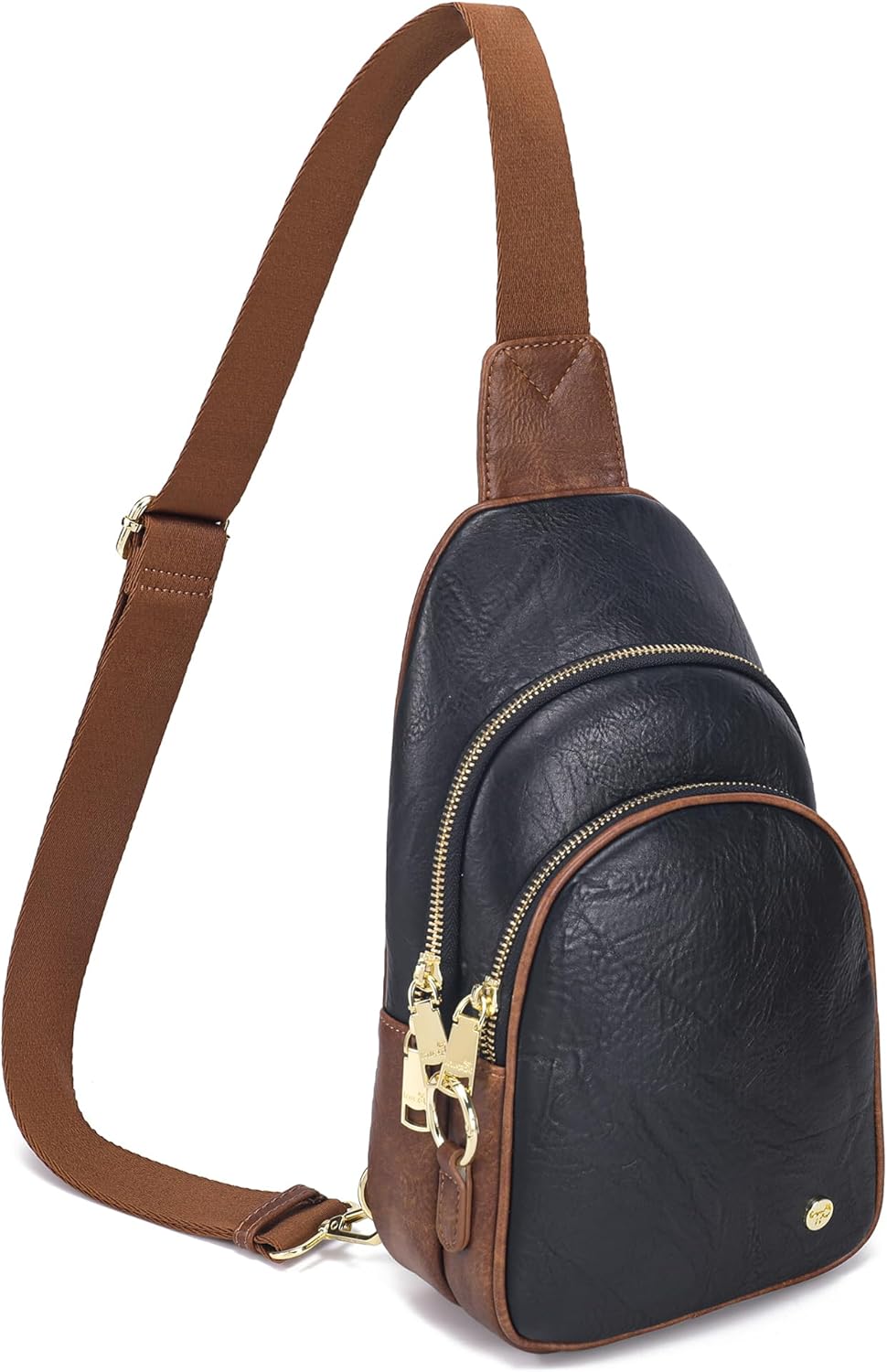 INICAT Crossbody Sling Bags Travel Cross Body Purses Faux Leather Fanny Packs Chest Bag for Women