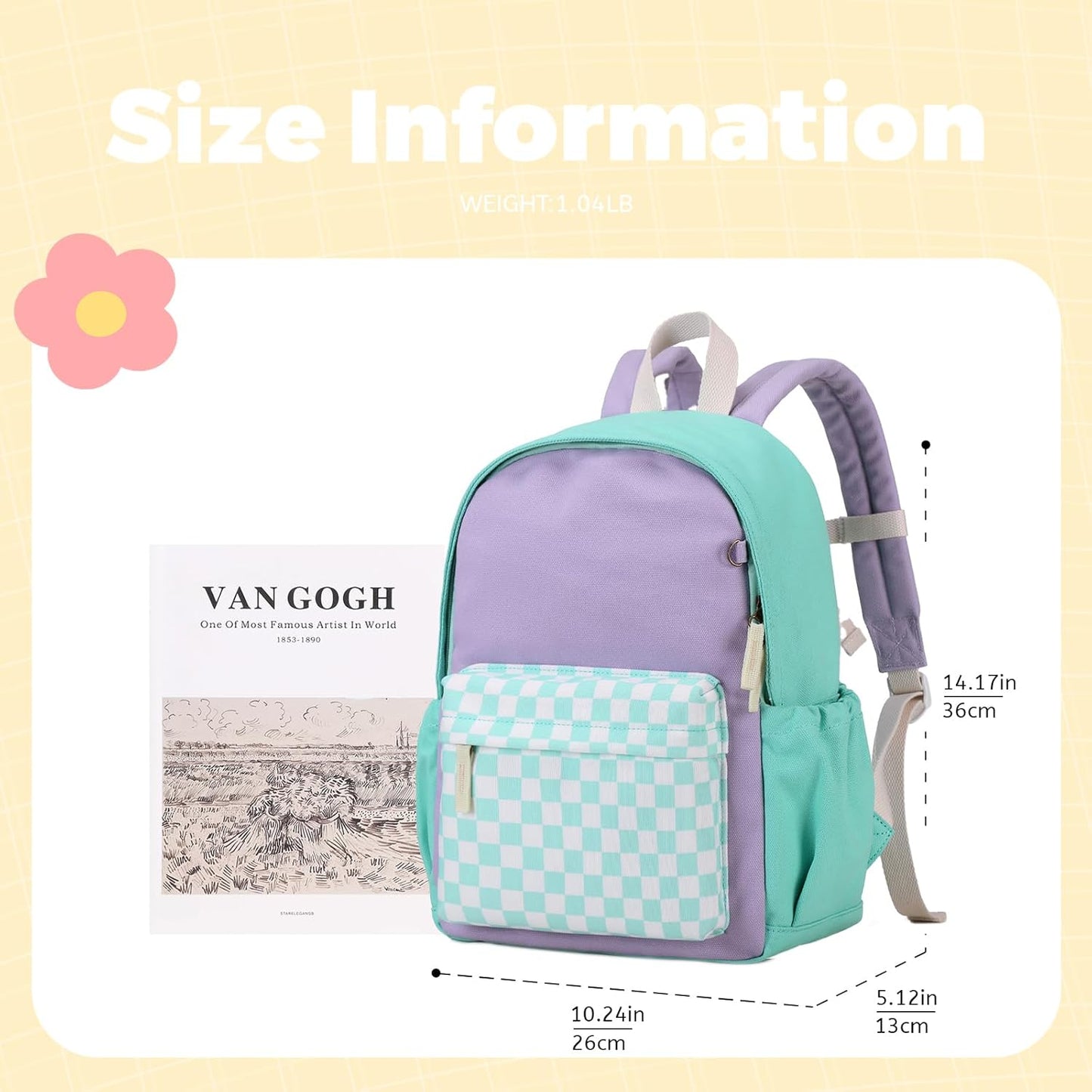 Toddler Backpack 14 Inch Kids Backpacks for Boys and Girls Classic Design Canvas School Bags with