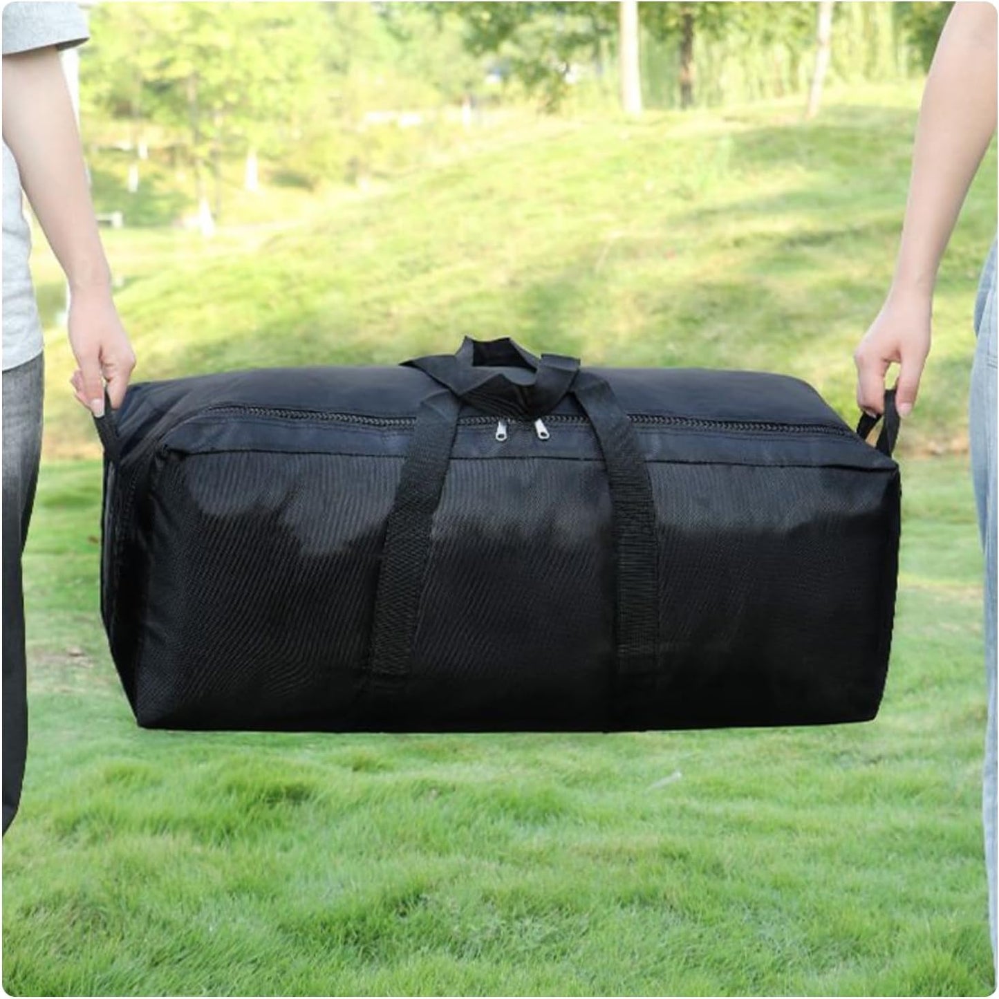 Portable Foldable Lightweight Luggage Heavy Duty Sports Storage Bag Travel Duffle Bag for Hiking, Camping & Gym Equipment Bag for Team Coaches (43.3 * 15.7 * 13.4 inches)