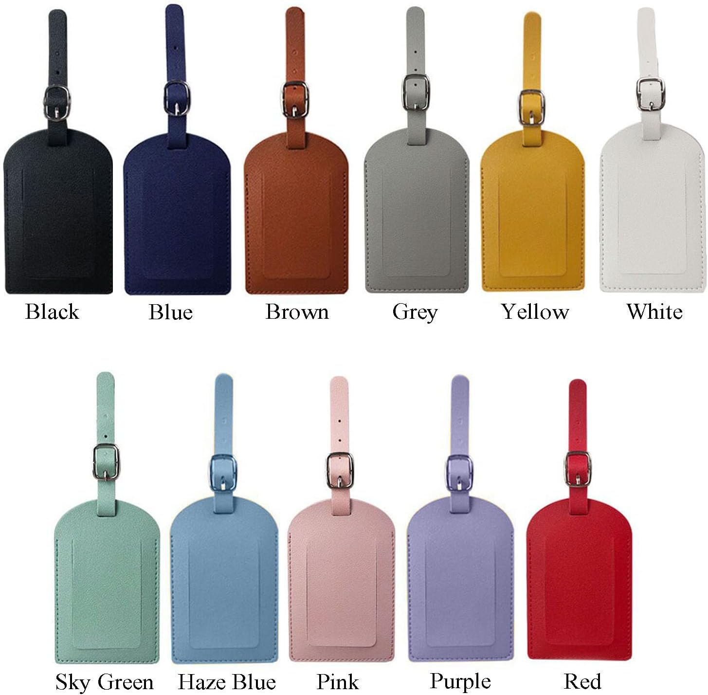 Luggage Tags Personalized PU Leather Name Trave Tags for Suitcase Baggage Handbag Backpacks Bags