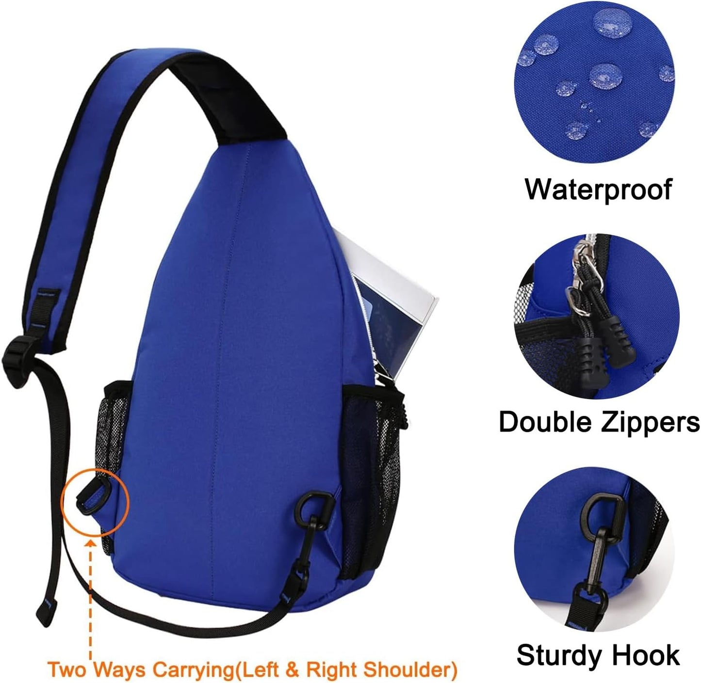 MOSISO Sling Backpack, Multipurpose Crossbody Shoulder Bag Travel Hiking Daypack