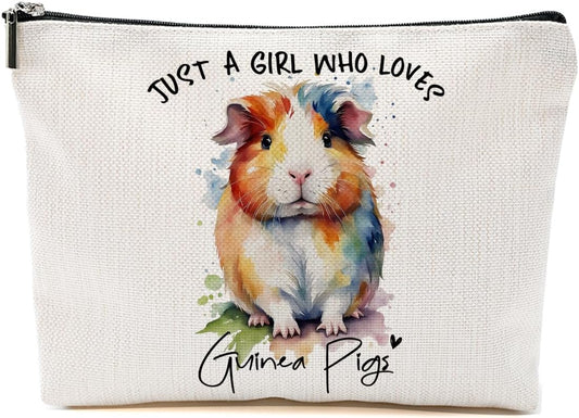Guinea Pig Gifts for Women Makeup Bag, Guinea Pig Stuff Cosmetic Bag Travel Organizer Bags, Makeup Pouch, Christmas Birthday Animal Lovers Gifts for Women Girls Friends Daughter