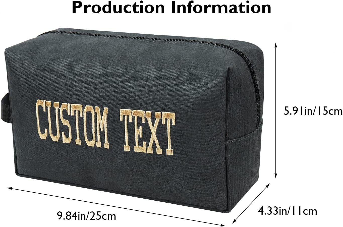 silkmilk Toiletry Bag,Customized Travel Bag with Your Own Text for Travel,Personalized Toiletry Bag Hanging Dopp Kit for Men Water Resistant Shaving Bag for Trave