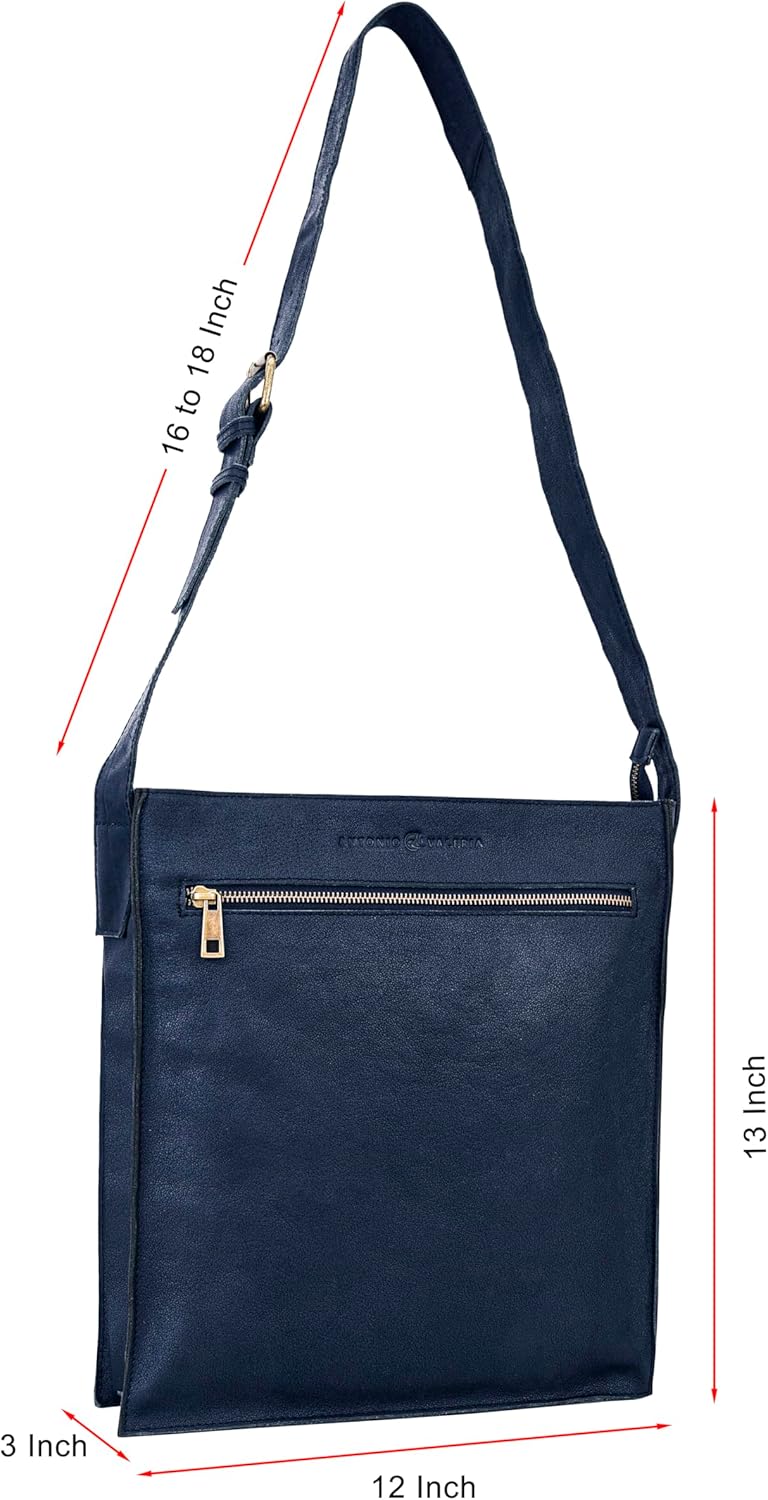 ANTONIO VALERIA Austin Premium Leather Messenger Bag for Men