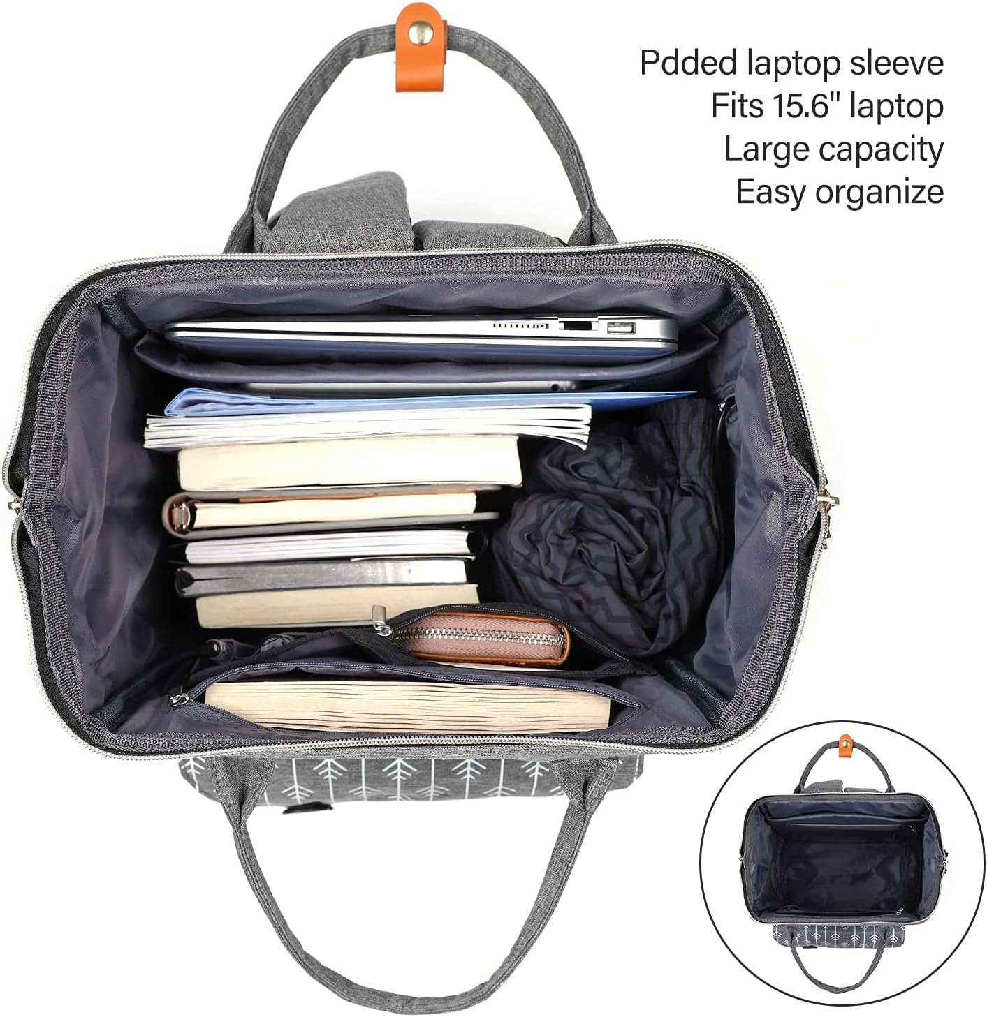 Travel Backpack for Women, Laptop Backpack with Usb Charging Port, Anti Theft Water Resistant College School Bookbag Computer Backpack Fits 17.3 Inch Laptop Notebook