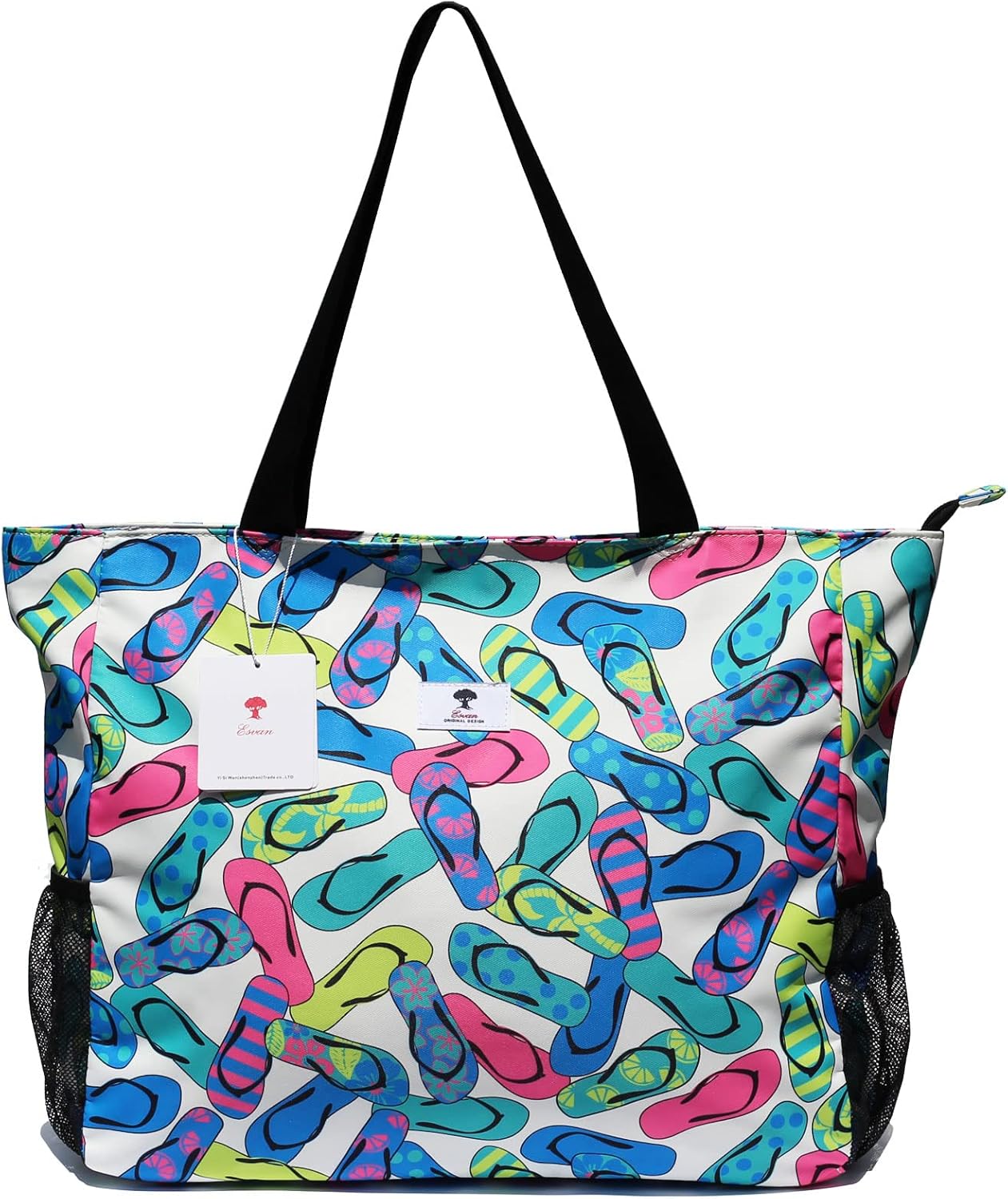 LARGE BEACH BAG Water Resistant Lightweight 20 inch Women Oversize Tote Bag for Gym Beach Travel Pool Yoga Nurse