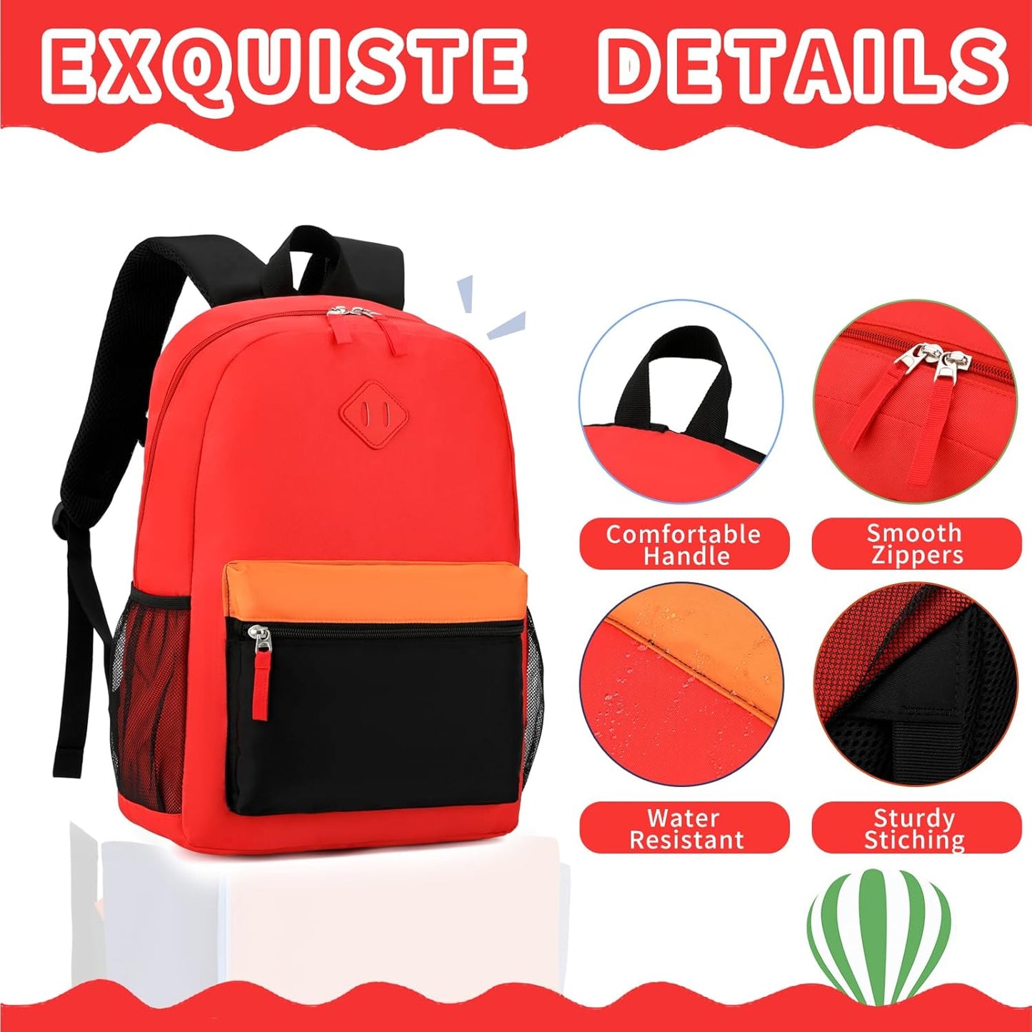 Toddler Backpack,12inch Preschool Backpack for Kids Boys and Girls 2-4 Kindergarten Preschool Bookbag with Chest Buckle (Red Black, Small)