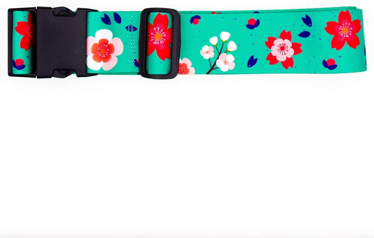 Teeoff Luggage Straps Suitcase Belts Travel Bag Accessories Adjustable 220CM (Sakura Mint - 2 Pack)