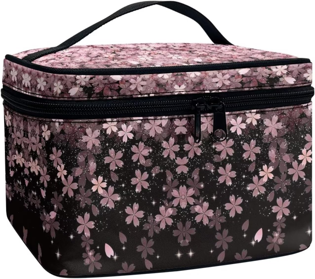 JoyLamoria Cherry Blossoms Cosmetic Bag Toiletry Bag Desk Cosmetics Storage Home Decor