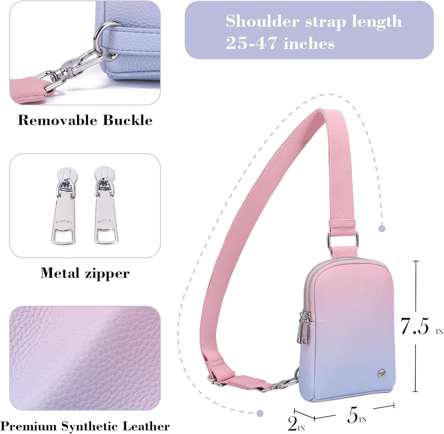 INICAT Travel Small Sling Bag Faux Leather Crossbody Bags Women Cross Body Bag Purses for Woman