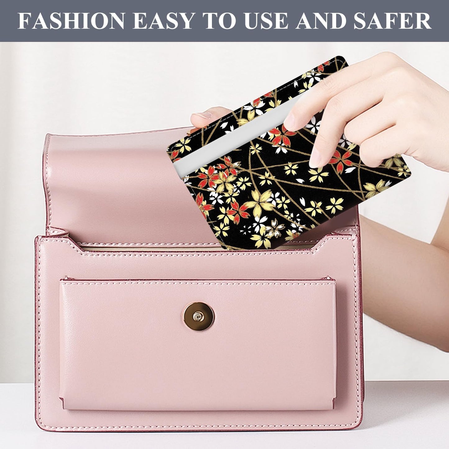 Passport Holder for Travel Essentials, RFID Premium Leather Passport Wallet Cover Case for Travel Must Haves Accessories, Passport Book Holders for Women Men Cute Flowers