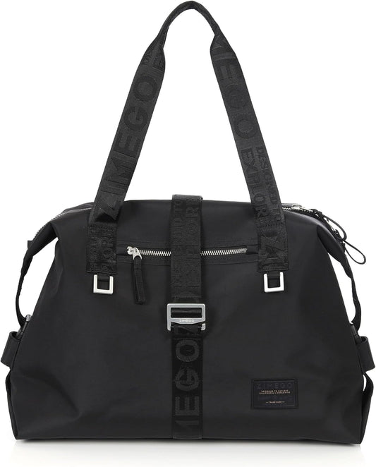 ZIMEGO Weekender Duffel Bag – Versatile Crossbody for Travel and Gym Tote, Black