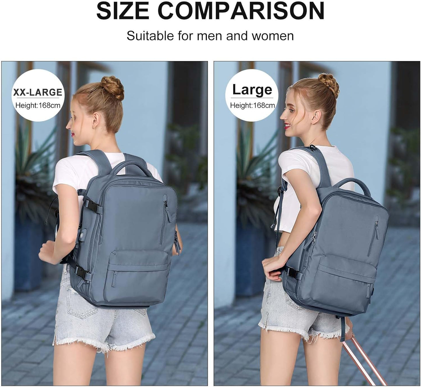 WONHOX Large Travel Backpack Carry on Flight Approved Laptop Work Business Backpack for Women Men Mochila de Viaje