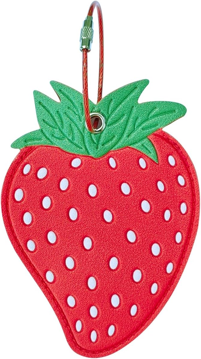 Luggage Tags for Suitcases, Faux Leather Cute & Funny Travel Suitcases Tag with ID Label,Stainless Steel Loop