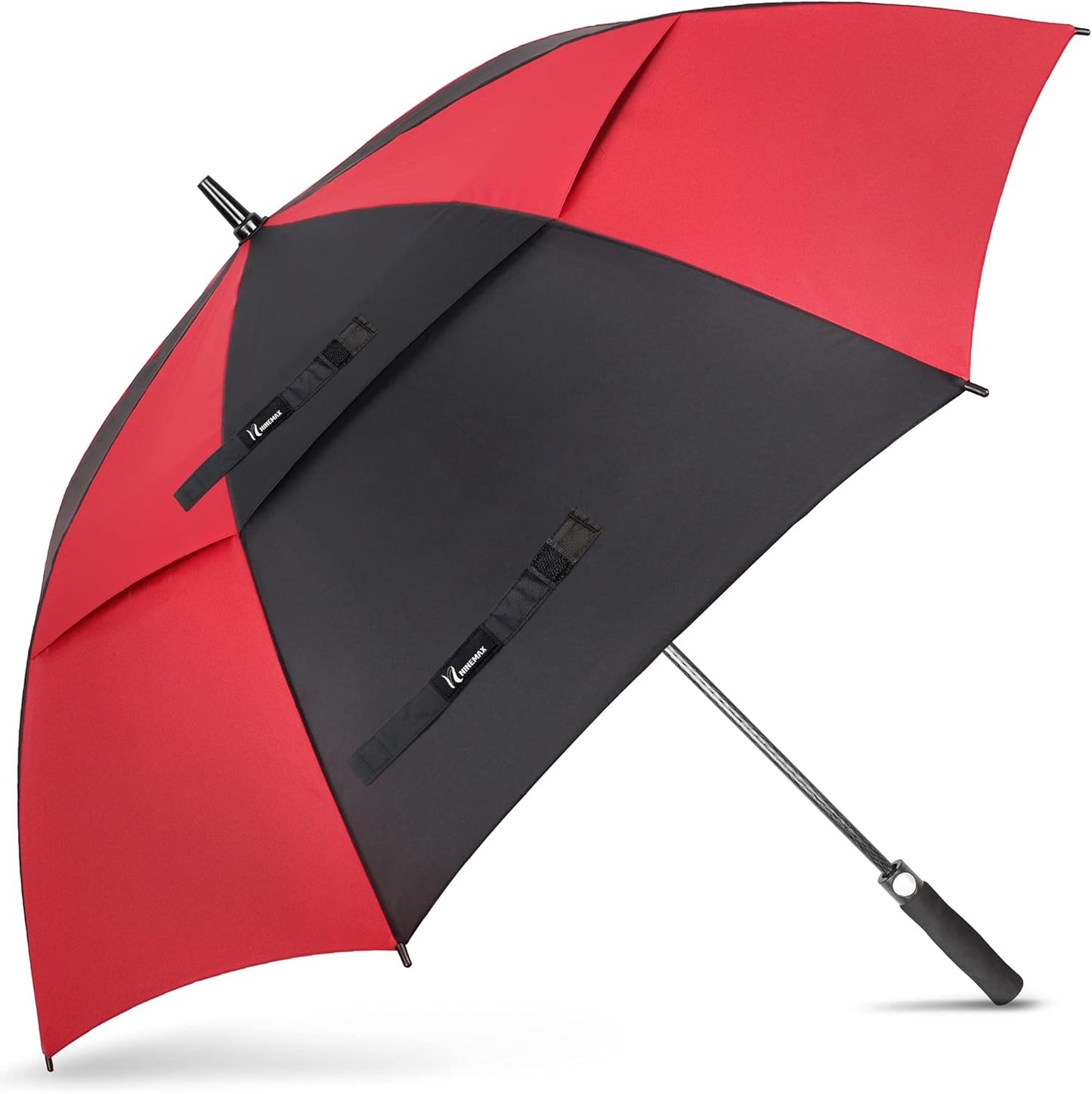 NINEMAX Golf Umbrella 51/54/62/68 Inch Automatic Open, Large Double Canopy Vented Oversize Stick Umbrellas Extra Large Windproof Waterproof for Rain