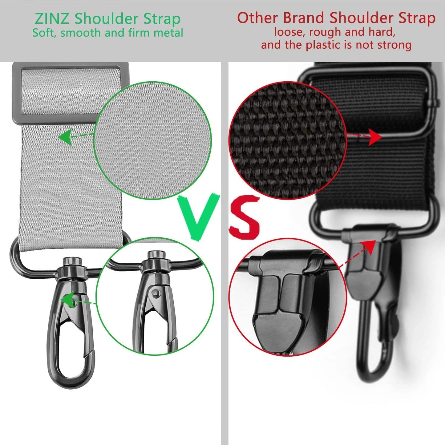 ZINZ 79 inch Shoulder Strap, Extra-thick Fixed Cushion Pad and Dual Clasps Universal Replacement Strap with Metal Swivel Hooks for Laptop Bags, Luggage Bags, Camera, Crossbody(Butterfly)