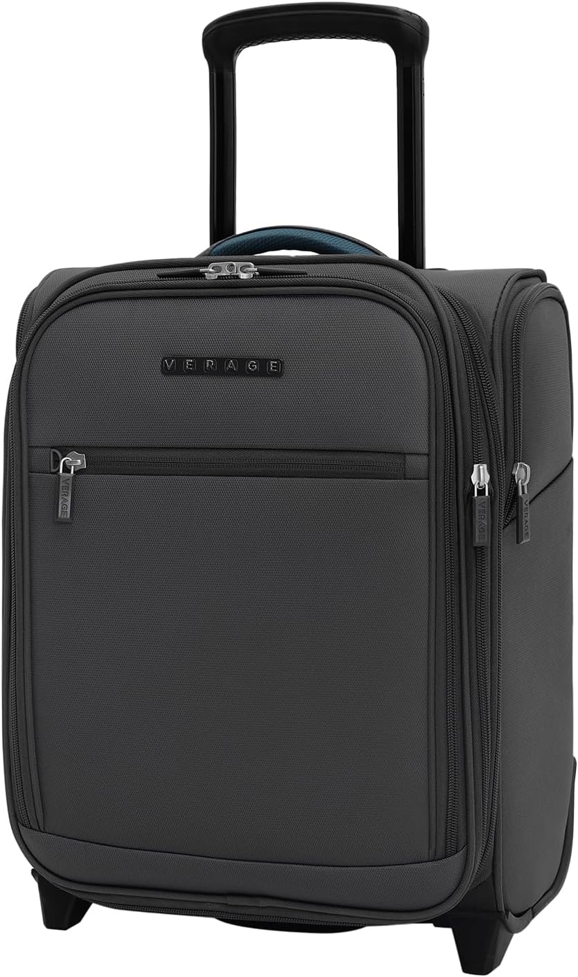 Verage Carry On Underseat Luggage with 2 Wheels & USB Port, 16 Inch Wheeled Spinner Bag Carry-on Luggages for Airlines, Lightweight Suitcase Men Women, Pilots and Crew(16-Inch Rolling Underseat Pro)
