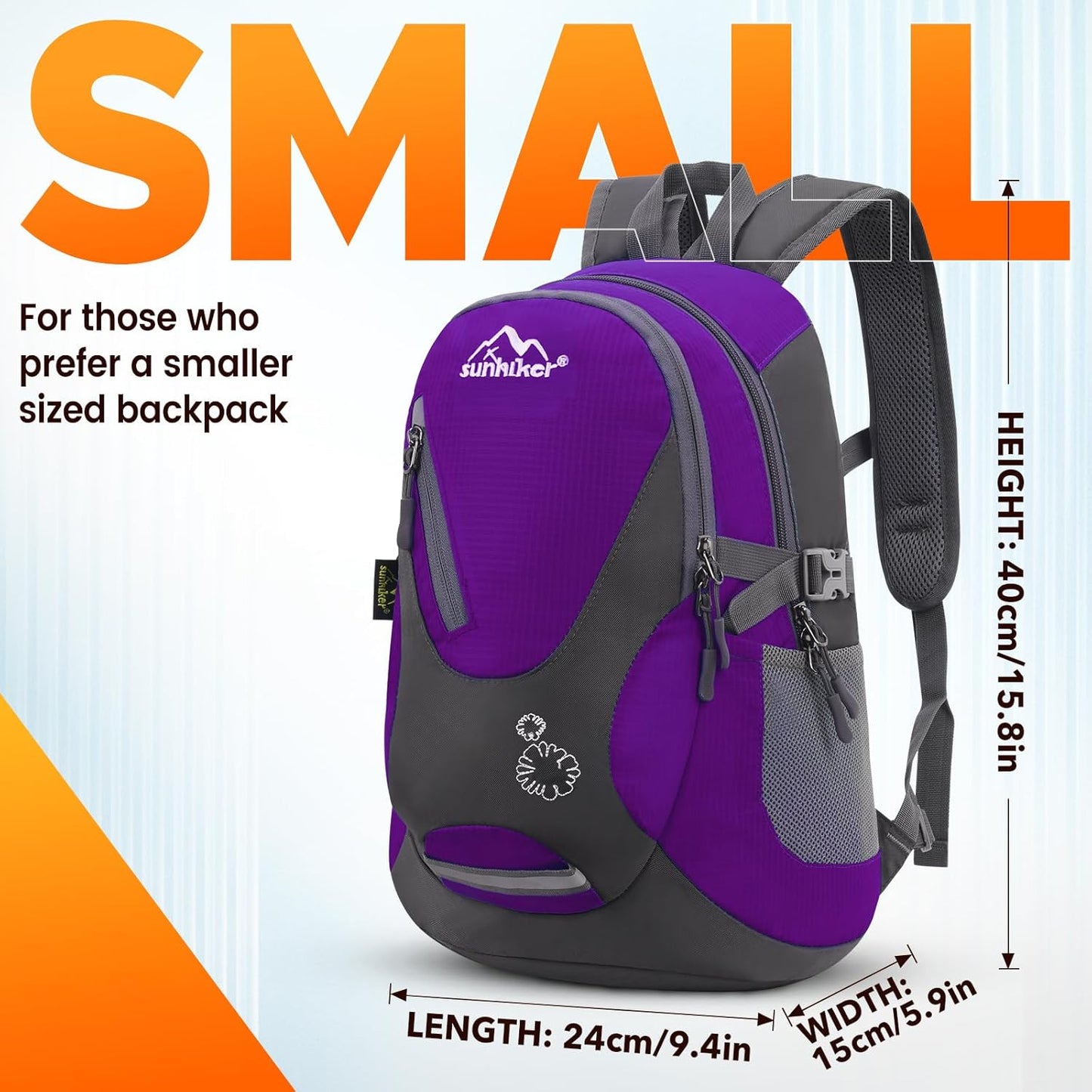 sunhiker Small Hiking Backpack Women Men 20L Lightweight Travel Backpack Daypack Casual Backpack For Cycling Outdoor Camping
