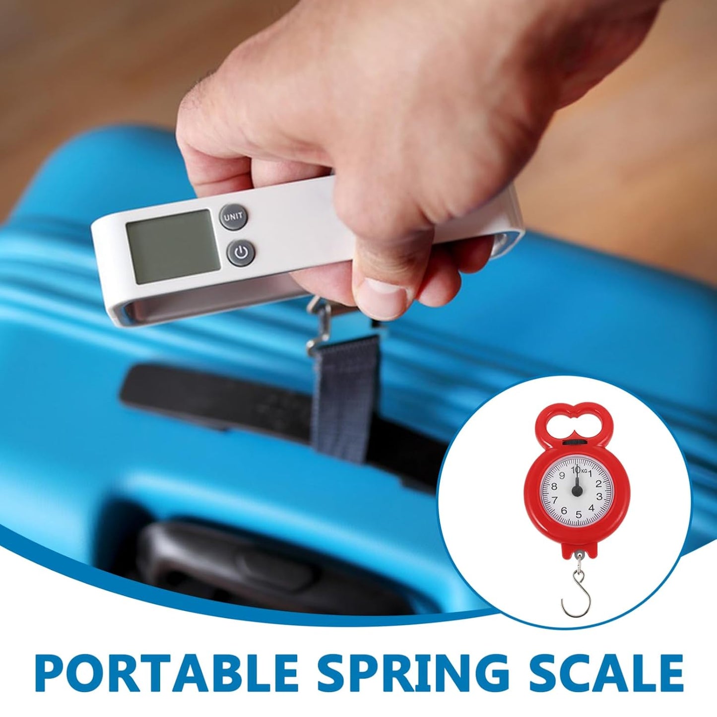 Digital Luggage Scale Portable Hanging Scale Spring Weight for Travel Shopping