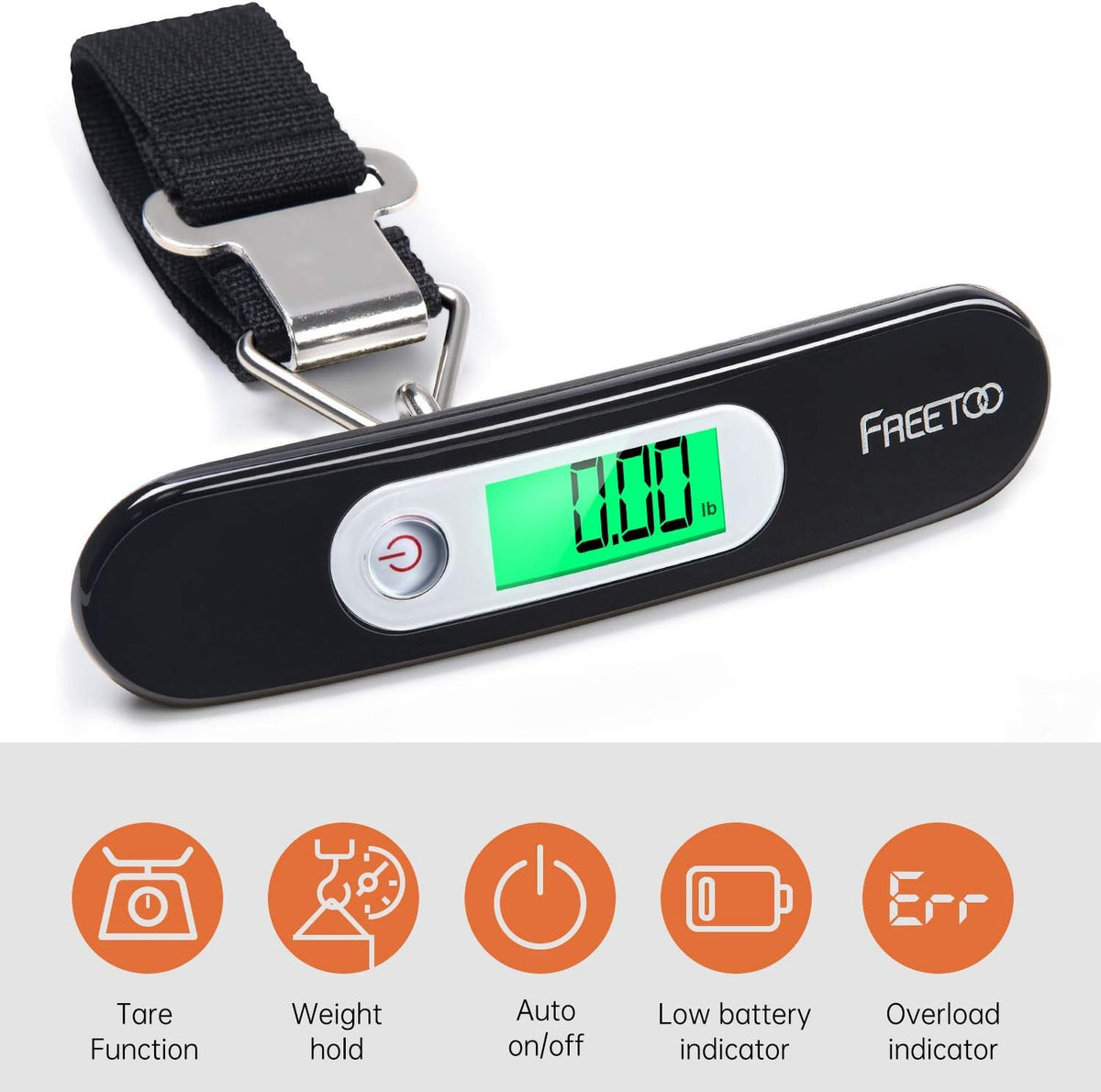 FREETOO Luggage Scale Portable Digital Hanging Scale for Travel, Suitcase Weight Scale with