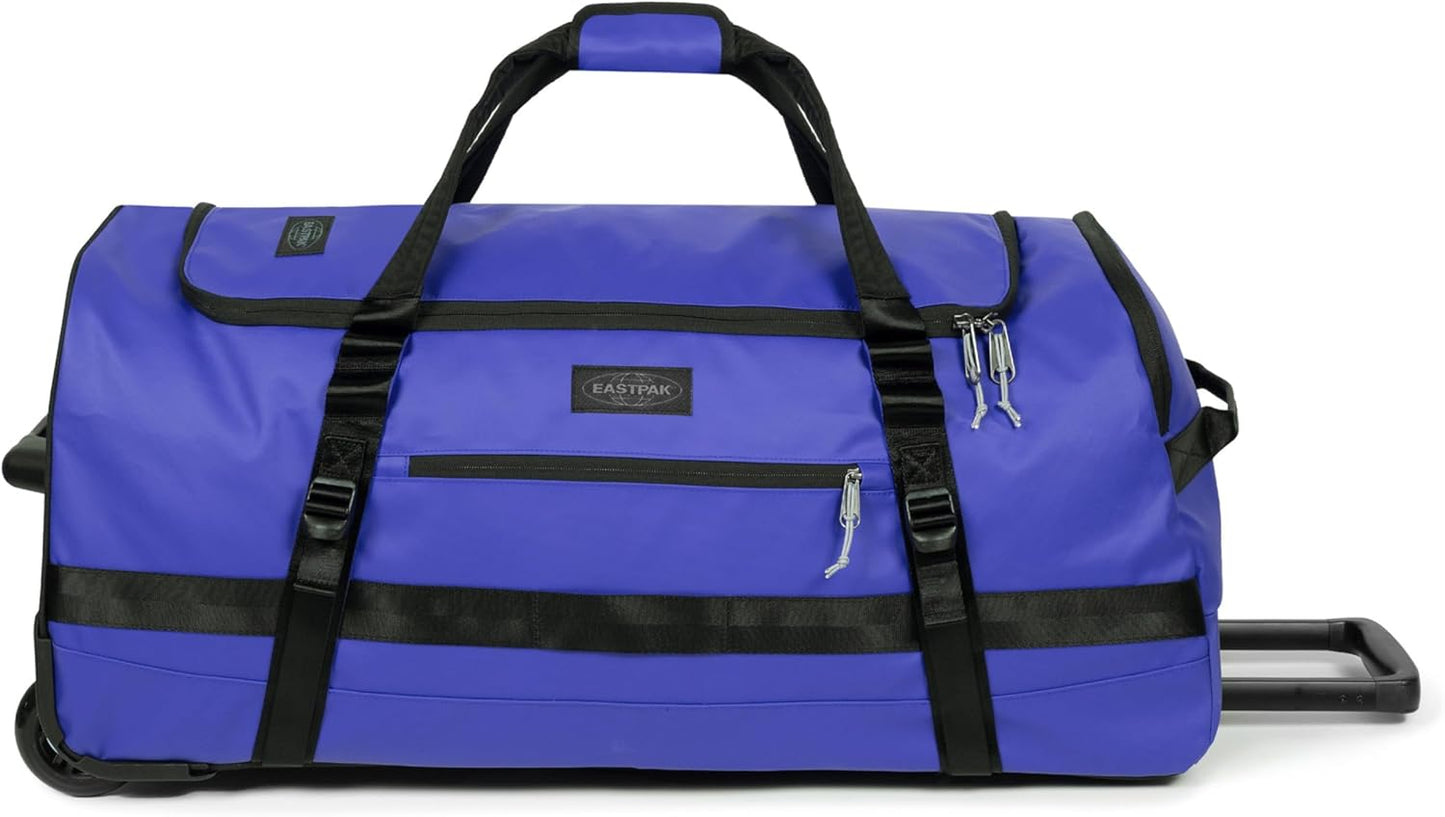 Eastpak Duffel Pack Wheel L – 90L Wheeled Duffel with Telescopic Handle, Convertible Backpack Straps, Weatherproof Finish & Gear Loops