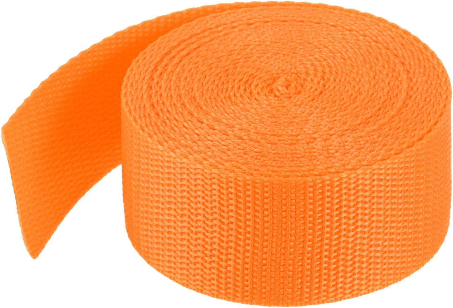 MECCANIXITY Lightweight Polypropylene Webbing Strap 1 1/2" 5 Yard Backpack Strapping Band Light Orange for Outdoor Luggage Cargo Straps