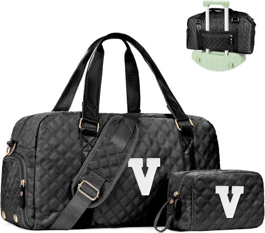 Kids Travel Duffel Bag, Personalized Weekender Bag with Shoes Compartment, Mothers Day Gifts, Girls Gifts for Kids Friends