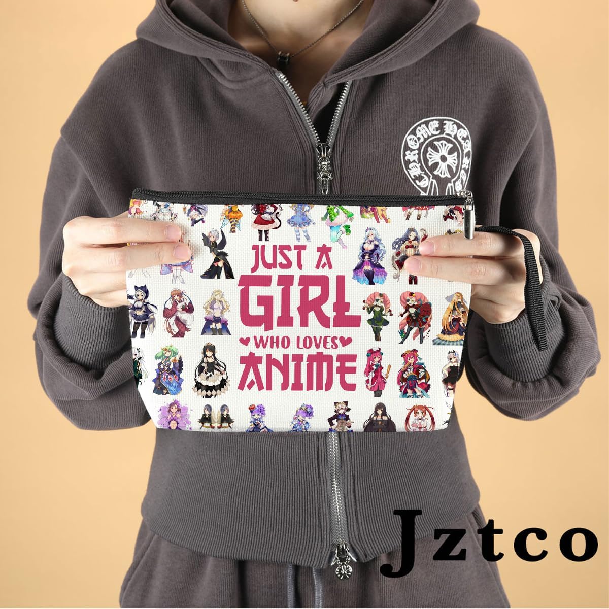 Jztco Kawaii Cosmetic Bag - Manga Toiletry Bag with Funny Design, Perfect for Anime Lovers, Graduation, Nurse Day, Birthday Gifts for Women, Teens, Girls, Best Friend, Niece