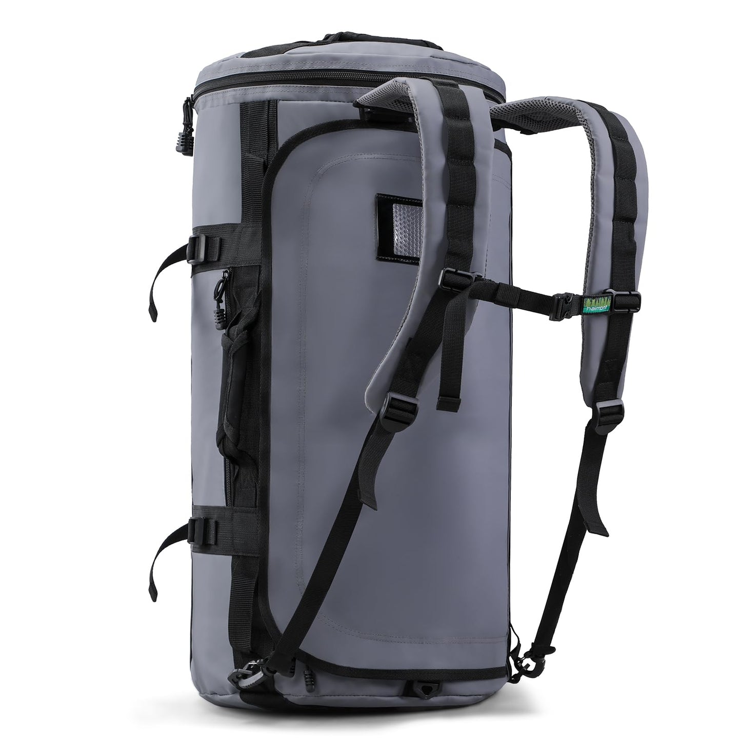 Haimont Heavy Duty Convertible Travel Duffel Backpack, Grey, 90L