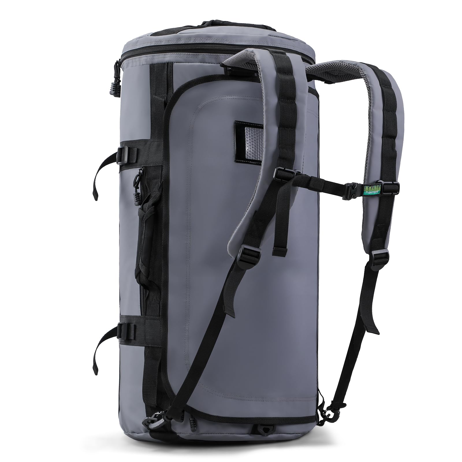 Haimont Heavy Duty Convertible Travel Duffel Backpack, Grey, 90L