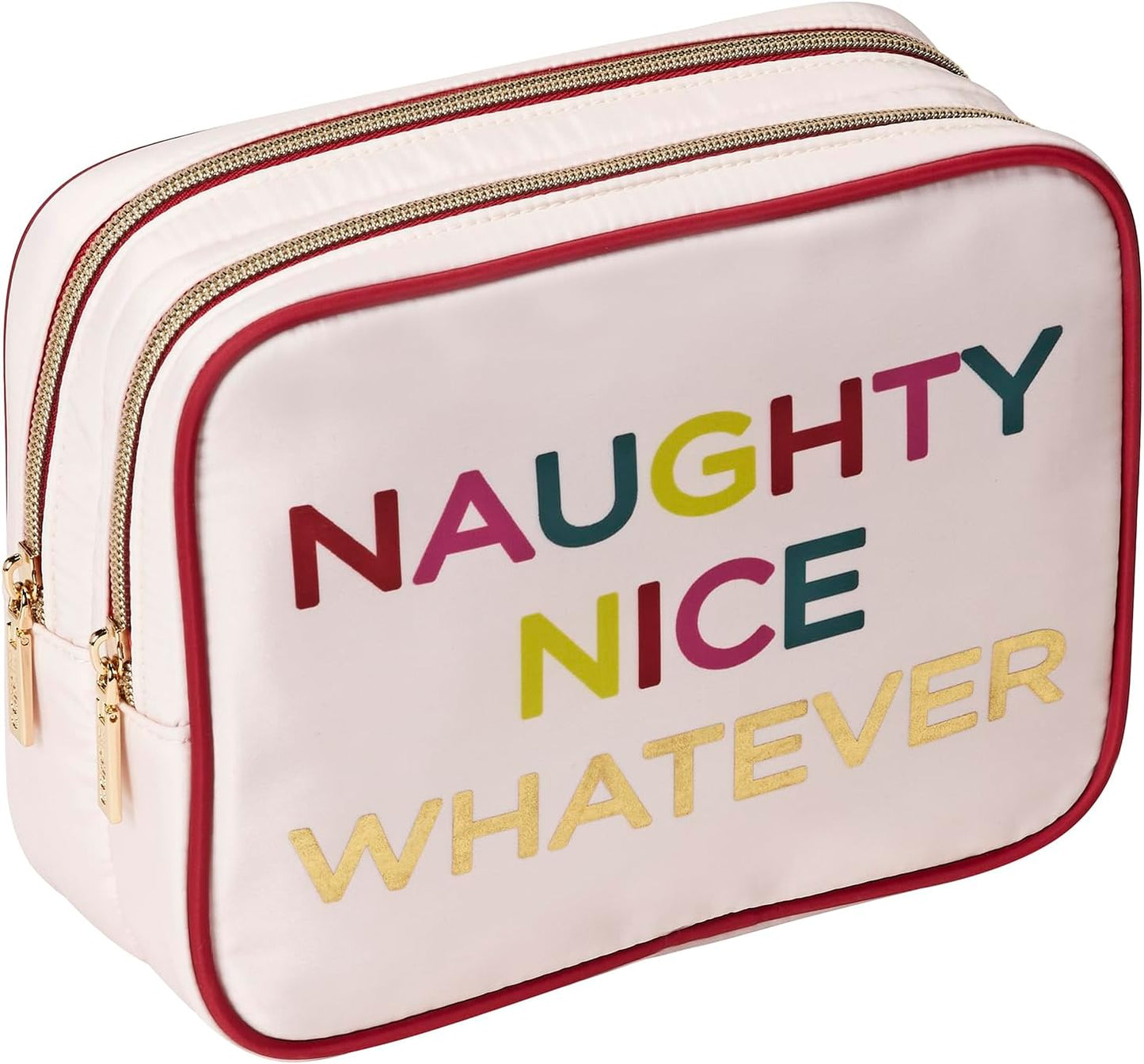 Conair Travel Double Zip Organizer - Toiletry Bag - Makeup Bag - Travel Makeup Bag - Makeup Organizer - Gifts for women - Light Pink