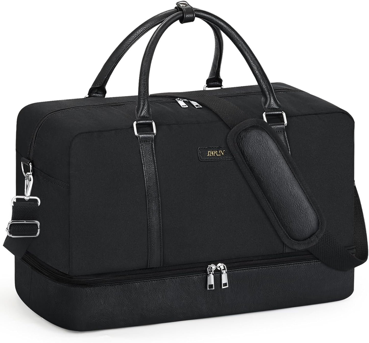 IBFUN Weekender Bags for Women, 21" Weekender Travel Bag, Travel Duffle Bag with Shoe Compartment Carry on Overnight Duffel Bag for Weekend Travel Business Trip