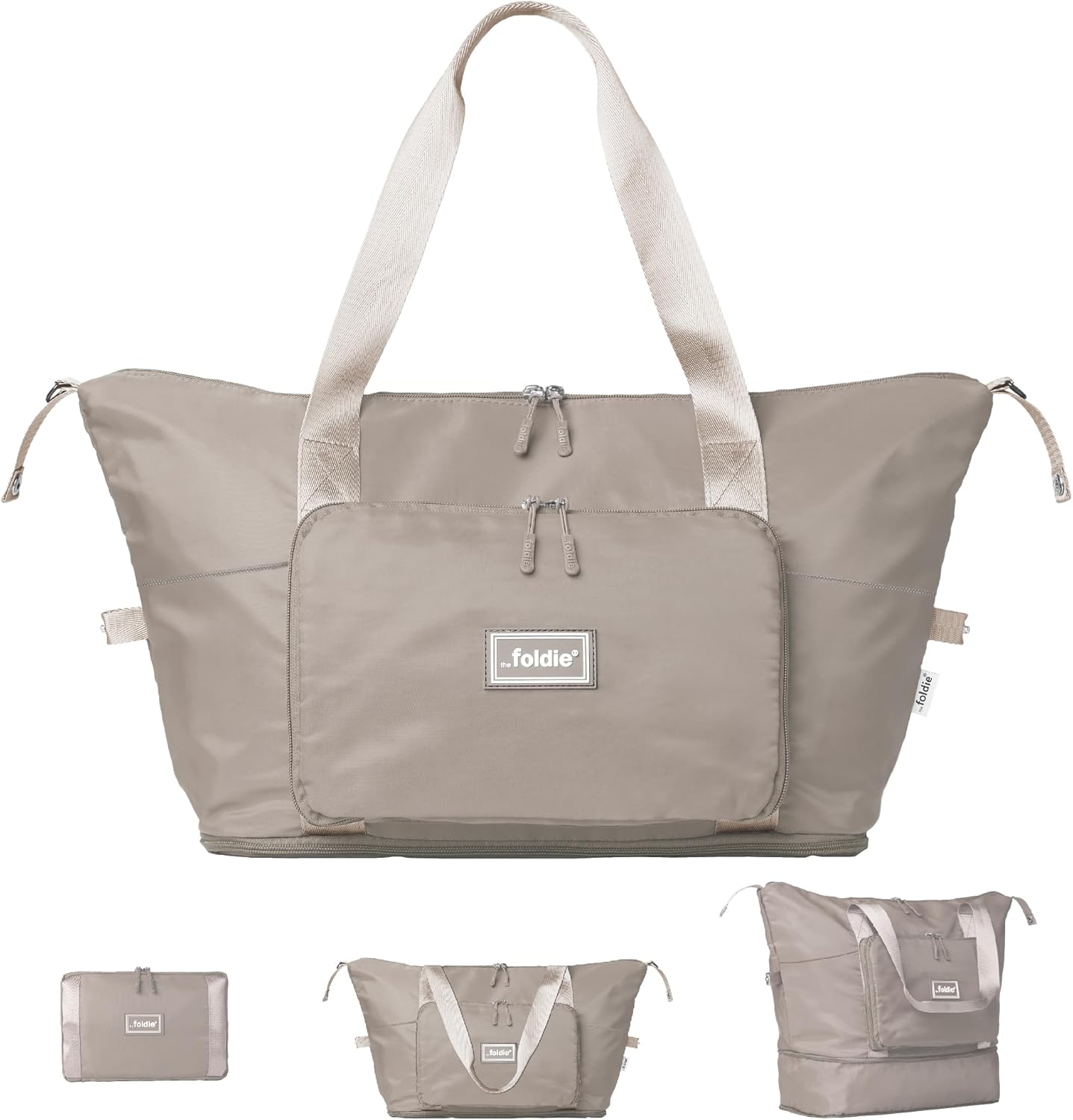 The Foldie Foldable Travel Bag for Women - 40L Weekender Bag with Multiple Pockets - Carry On Expendable Travel Bag