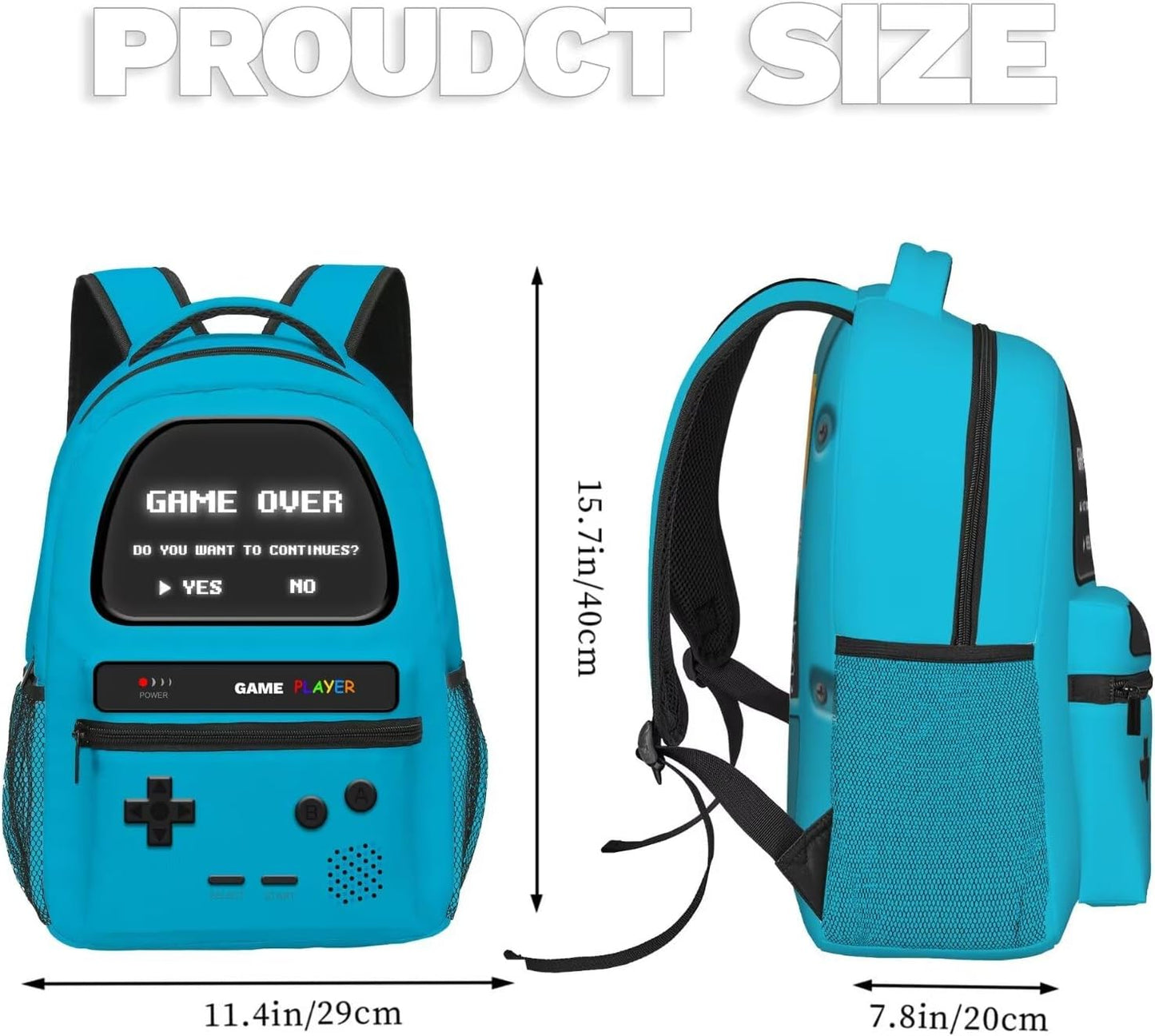 School Backpack for Boys Gamer Boys Backpack for Kids Children Teens Elementary Middle School Students Bookbag Ages 6-18 Video Game Bookbag Travel Back Pack