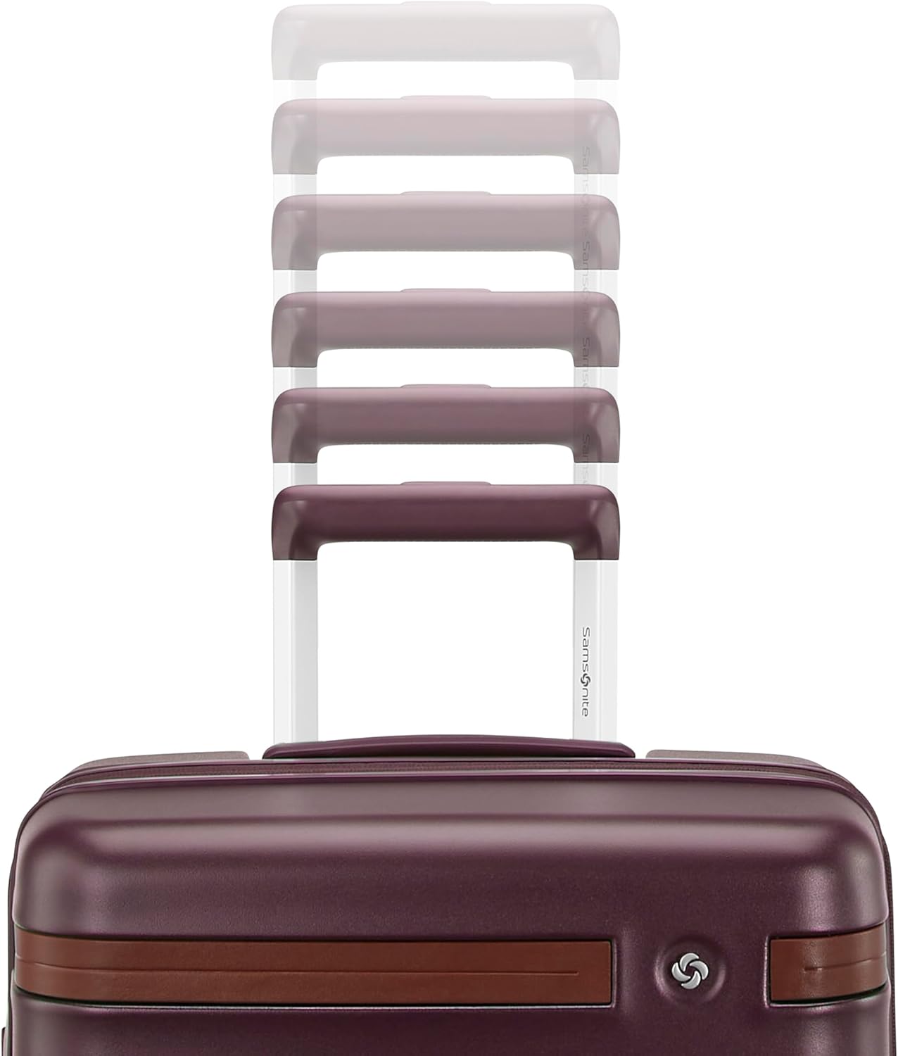 Virtuosa Hardside 21 Inch Carry On Luggage - Airline Approved with 360° Spinner Wheels, RightHeight™ Adjustable Handle - Zippered WetPak™ - TSA Lock - Expandable Light Polycarbonate Shell - Merlot
