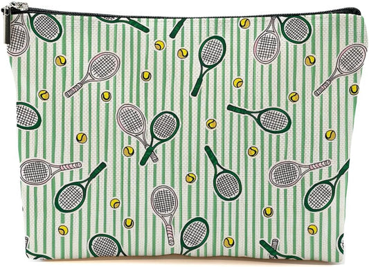 Tennis Gifts, Inspirational Tennis Makeup Bag, Tennis Accessories Tennis Gift Cosmetic Bag Toiletry Bag, Tennis Player Graduation Birthday Gifts for Women Girls Tennis Lovers Sister Best Friend