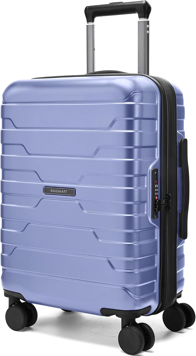 BAGSMART Carry On Luggage 22x14x9 Airline Approved with Spinner Wheels,Lightweight 20 Inch Luggage