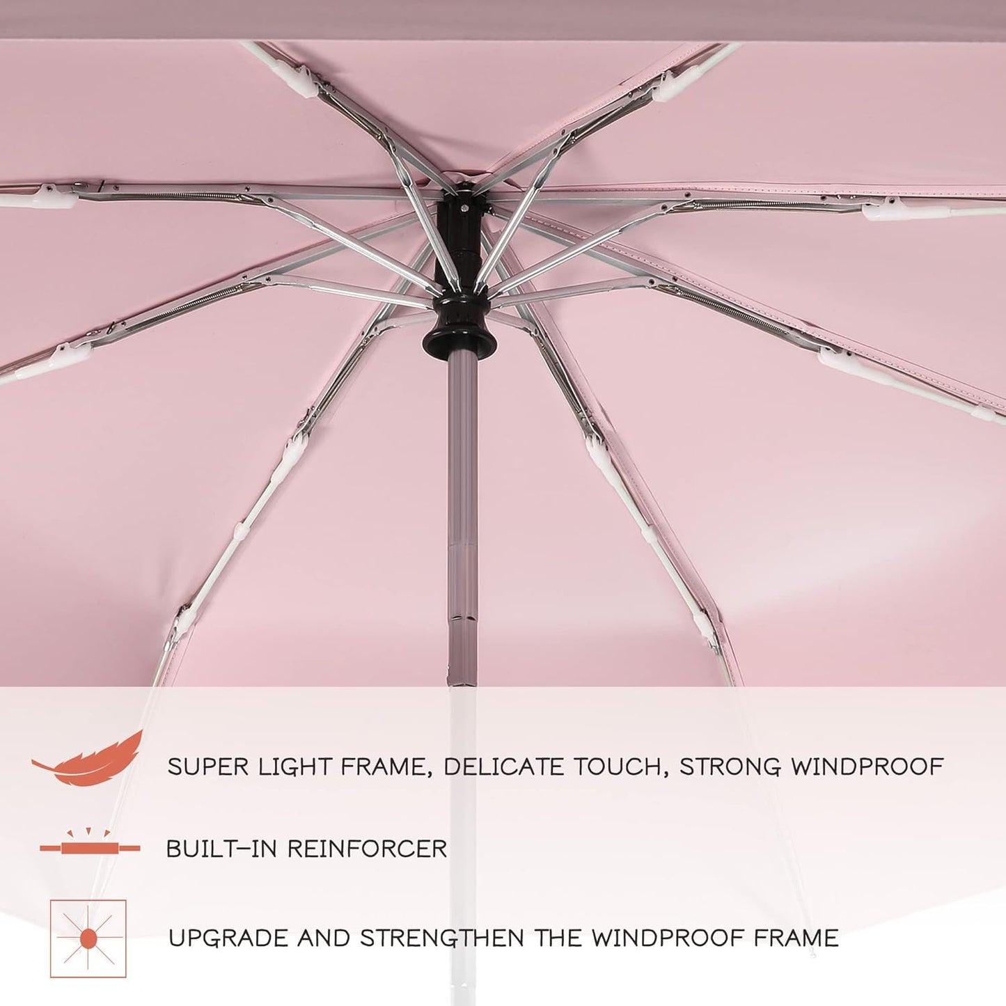 FDJASGY UV Sun Umbrella Compact Folding Travel Umbrella Auto Open Close Compact Folding Rain Umbrellas for Women Men Blocking UV 99.98%