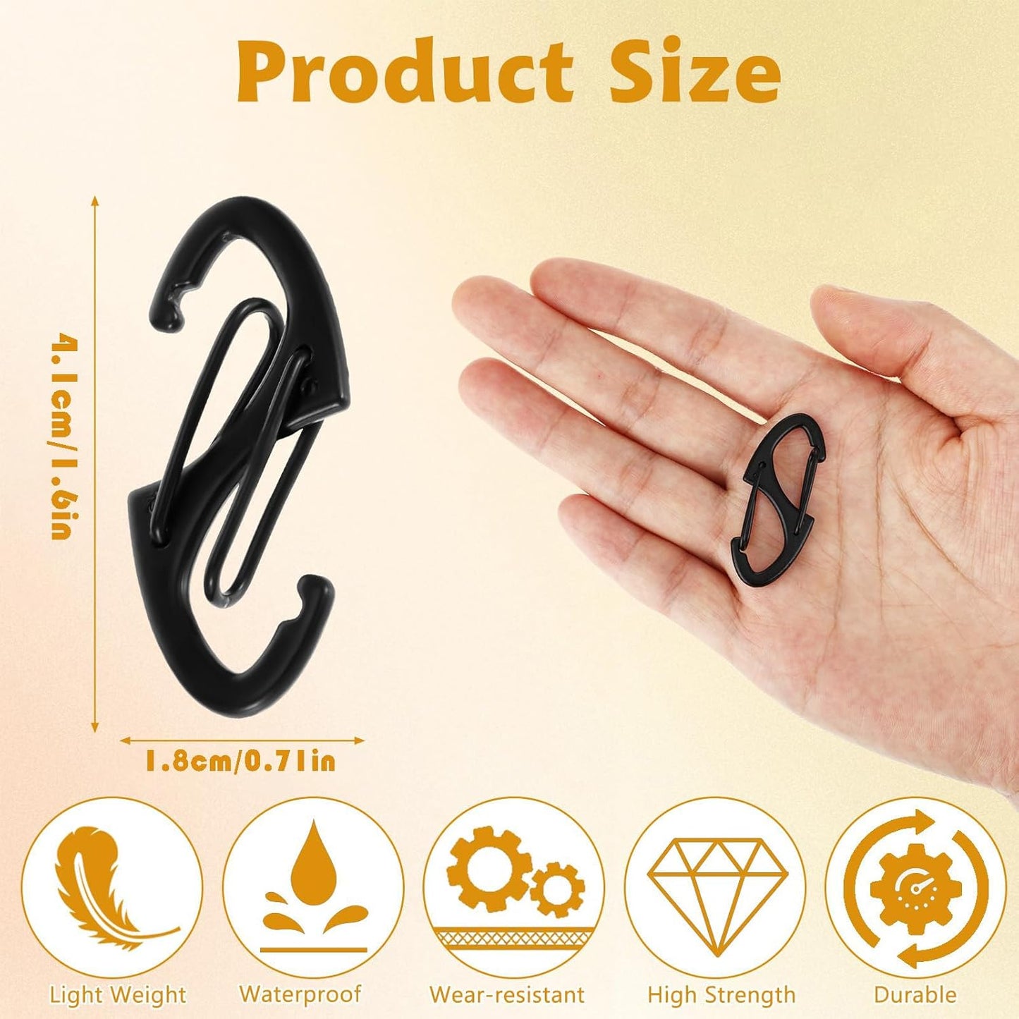 9Pcs Zipper Clip Theft Deterrent, Double Opening Lock Zipper Pull Replacement Clips, Small Carabiner Clips for Bag Luggage Pickpocket Backpack Purse Traveling Camping Suitcase