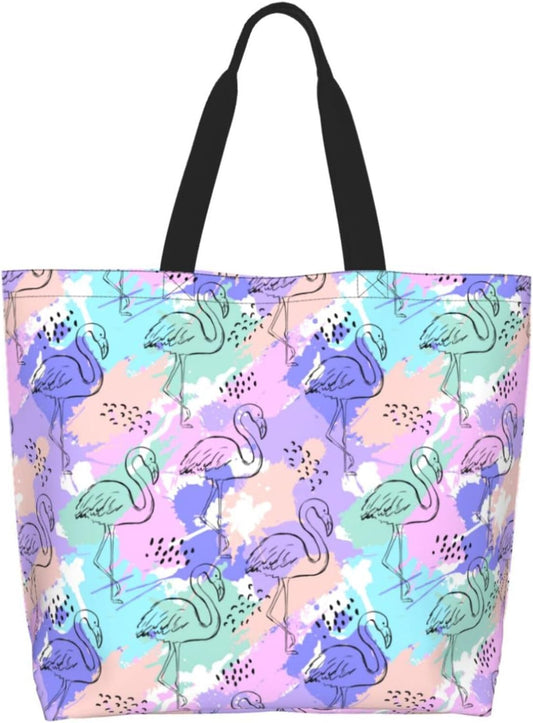 Tote Bag Beach Bag for Women Reusable Grocery Large Shopping Shoulder Bag Travel Handbag