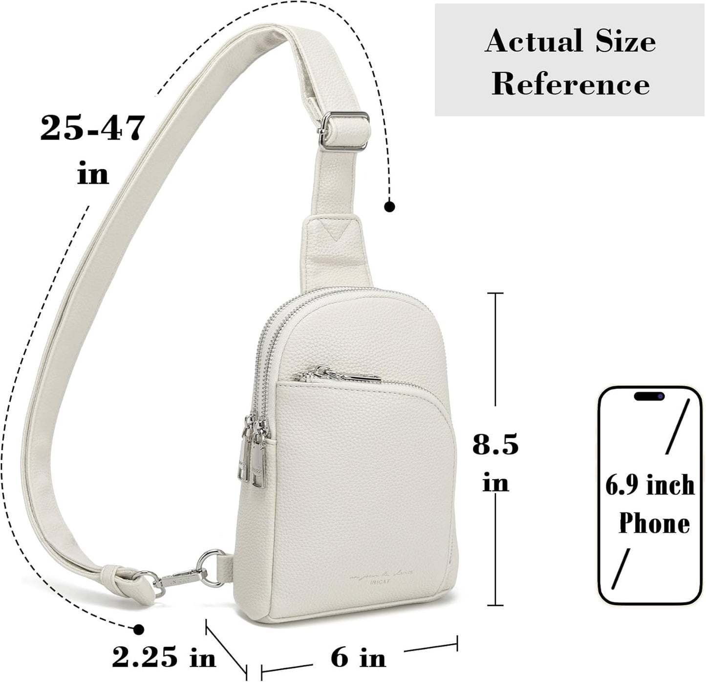 INICAT RFID Blocking Sling Bag Anti Theft Crossbody Bags for Women Travel Fanny Pack Cross Body for Woman Chest Bag