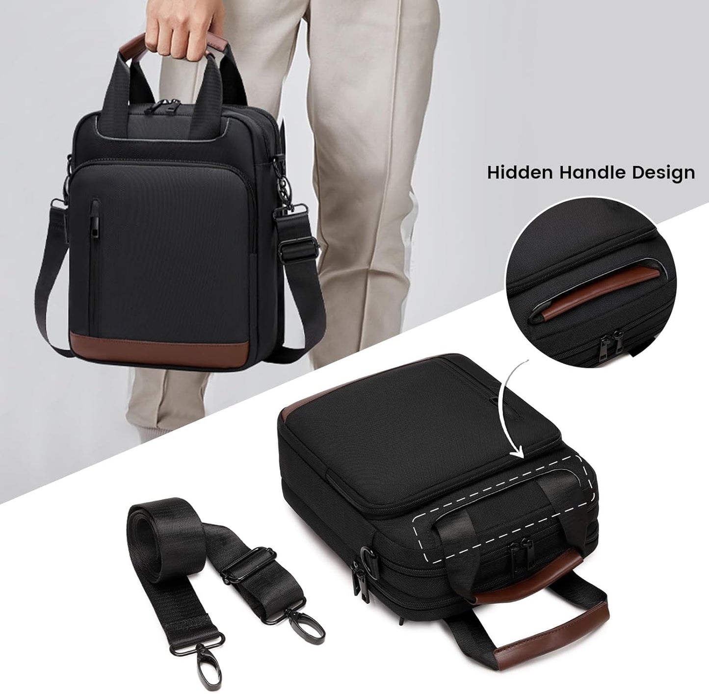 mygreen Small Canvas Crossbody Shoulder Bag Messenger Bag Work Bag