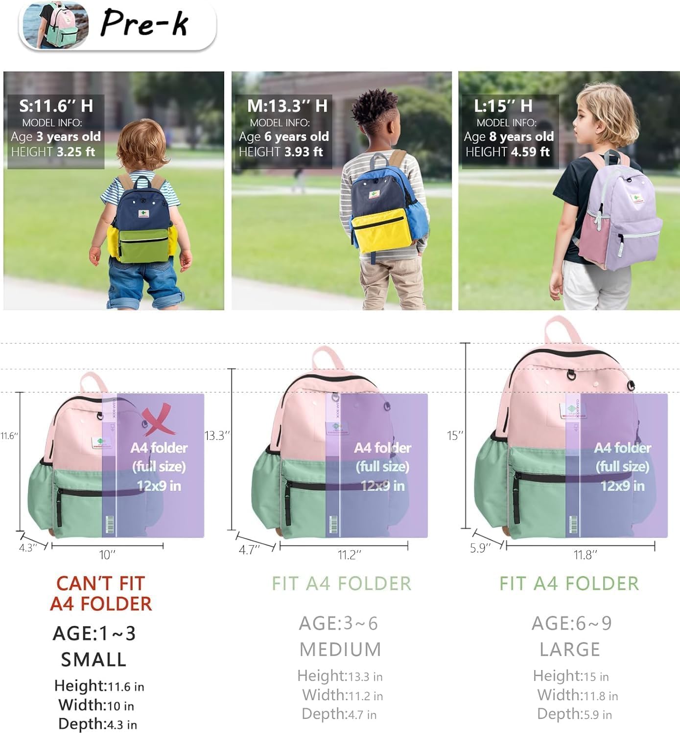 Preschool Toddler Backpack For Boys Girls, School Mini & Travel, Small Kids Child Backpacks
