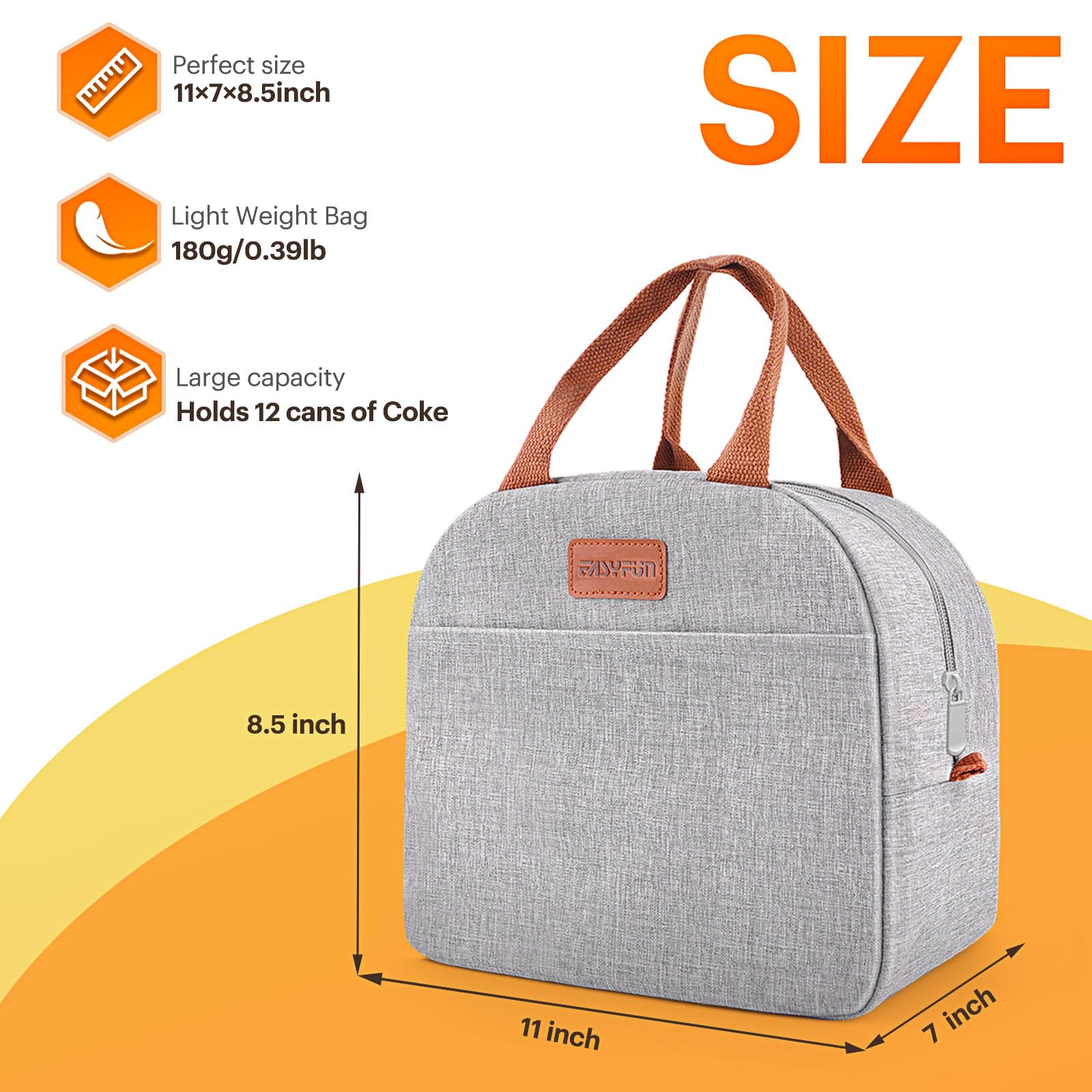 Lunch Bag for Women & Men Adult Insulated Lunch Box, Small Leakproof Cooler Food Lunch Containers